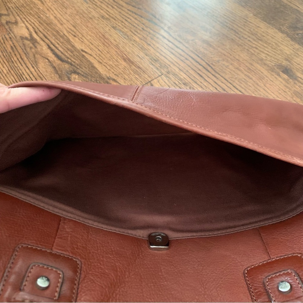 Liz Claiborne Brown Leather Laptop Briefcase Computer Bag - Picture 13 of 16
